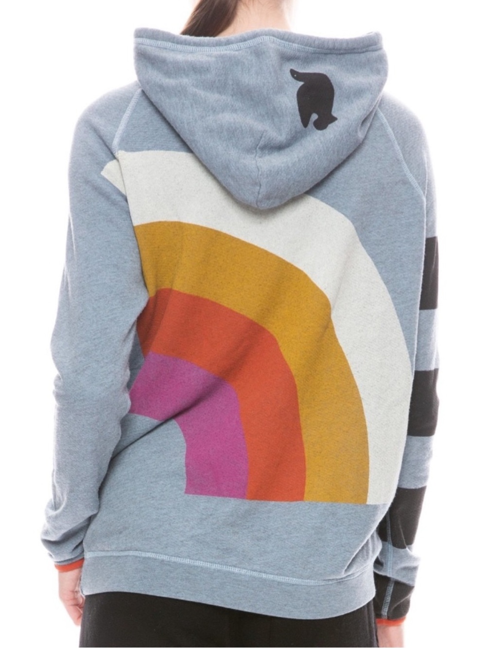 FreeCity 0 Jump hoodie pullover unisex 0539 sweatshirt blue rainbow sleeve print